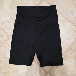 Hatch Maternity Black Biker Shorts